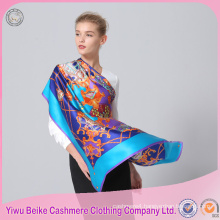 Wholesale 2017 spring style blue twill indian silk scarf